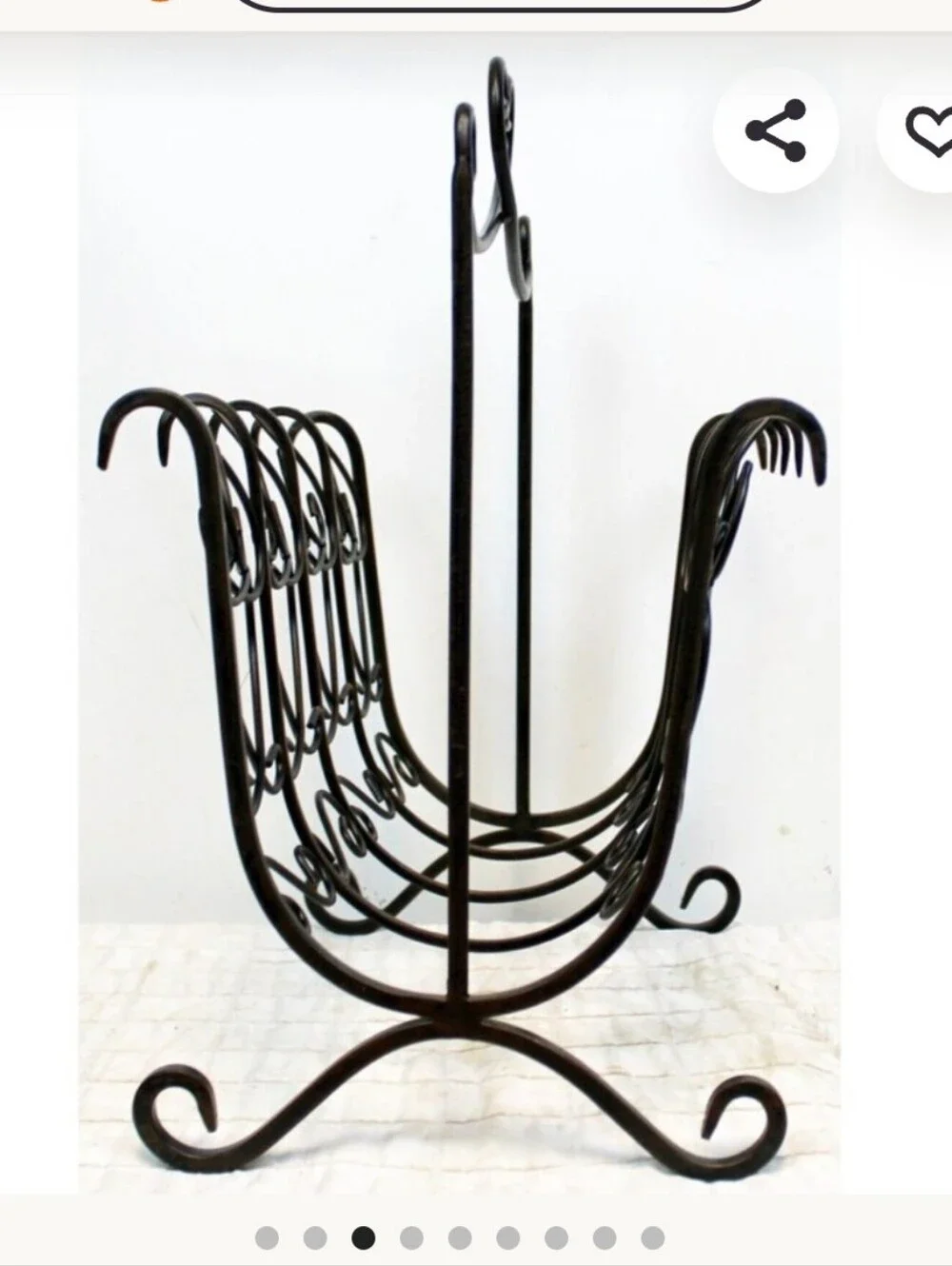 Southern Living At Home Davistown Rodiron Magazine Rack Towel Rack BRAND NEW